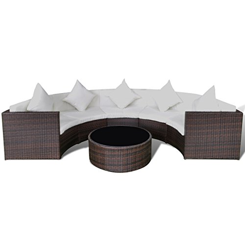 Rattan Sofa Set with table garden furniture from vidaXL-0-large