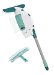 Leifheit 51147 Window cleaner with handle & washer (battery, electric window cleaner, 28 cm window wiper) white / green