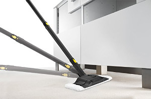 Steam cleaners in use