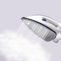 Steam iron with steam shock