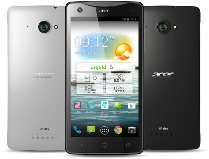 Acer Liquid S1: front and back