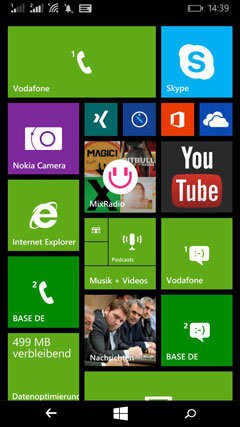 Nokia 630 Test Screenshot