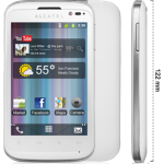 Dual SIM mobile alcatel-one touch 991d-white