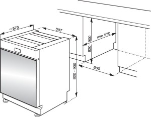 substructure dishwasher Bauknecht GSU