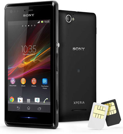 Sony Xperia M Dual front and back