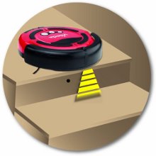 The Vileda robotic vacuum cleaner has a stair-warning system Stairs-recognition system of Vileda 142861 Cleaning robot