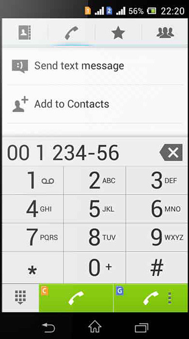 Sony Xperia M Dual SIM Menu